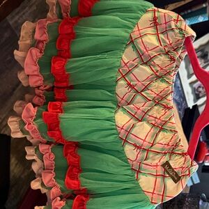 Matilda Jane Green and Pink Plaid Kids Casual Dress